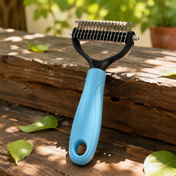 YiJuHui Double Sided Pet Comb for Cats and Dogs, Cat Grooming Brush with Massage, Soft Bristle Deshedding Tool for Shedding Hair, Rubbery Curry Brush for Cleaning Puppy Coat