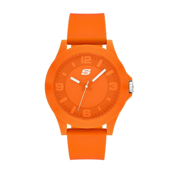Skechers Men's Rosencrans Analog Orange Silicone Watch