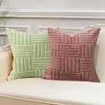 thumbnail image 3 of YAOMOBB Housse de Coussin Rayée Toucher Doux Coussin Amovible pour Décoration Intérieure, 3 of 6