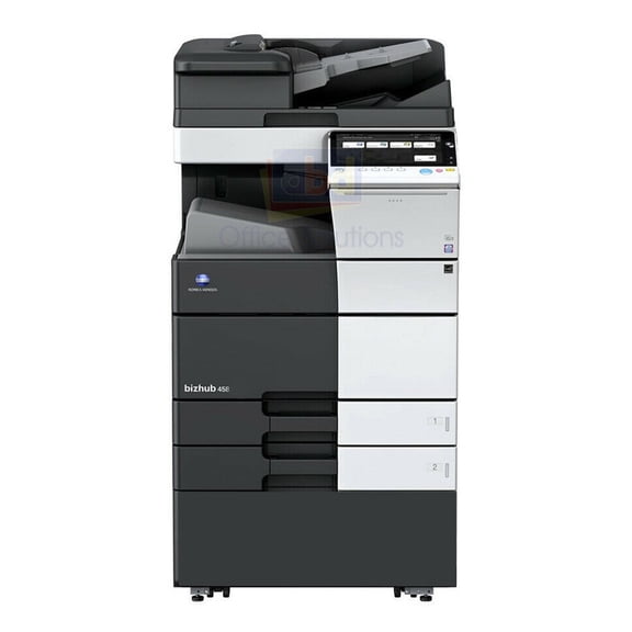 Pre-Owned Konica Minolta BizHub 458 A3 Monochrome B/W Laser Multifunction Printer - 45ppm, Copy, Print, Scan, Email, Network, Duplex, 1800 x 600 dpi, 1150 Sheets Capacity