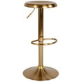 thumbnail image 2 of Merrick Lane Retro Style Height Adjustable Barstool with Footrest in Gold, 2 of 11
