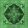 thumbnail image 1 of Ahgly Company Indoor Square Oriental Emerald Green Industrial Area Rugs, 4' Square, 1 of 4