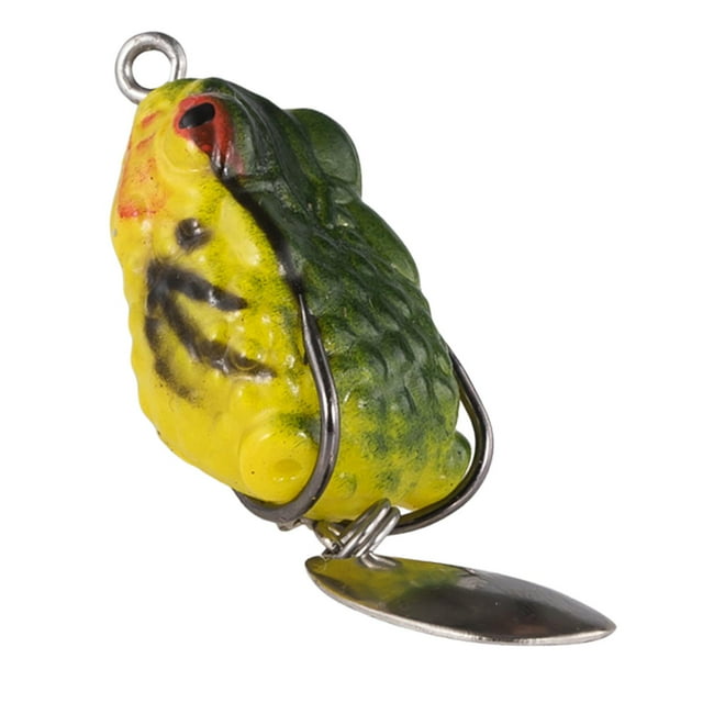 Señuelo de rana realista, cebo para lubina de 2,5 cm, cebo suave, señuelo de pesca con lentejuelas de Metal, Topwater Estilo D Zulema Señuelos de pesca
