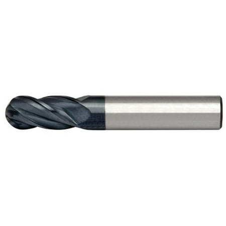 

Alfa Tools HPSCB60673AL 1/4X1/4 Flute Single End Ball High Performance AlTiN Carbide Mill Made In USA