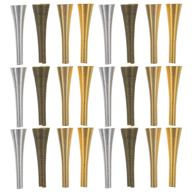 Cone Bead Caps Assorted Color Flower Bead Cap Cone 60Pcs 1.2x0.3x0.1In