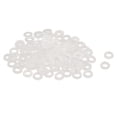 thumbnail image 1 of Uxcell Rondelles Plates en Nylon ID OD Épaisses Blanches M4x8mmx1mm Lot de 120, 1 of 7