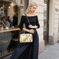 thumbnail image 5 of FORMRS Women Crossbody Purse with Chain Strap Vegan Leather Shoulder Handbag, Orange Bees, 5 of 7