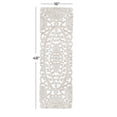 thumbnail image 4 of DecMode White Wooden Handmade Intricately Carved Floral Wall Decor with Copper Accents, 4 of 13