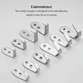 thumbnail image 4 of 10 Pieces Clothes Hanger Punch-free Self-adhesive Tear-resistant Waterproof Anti-rust Home Toilet Hook Rack Holder Large 3mm, 4 of 9