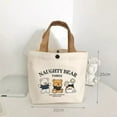 thumbnail image 2 of Picnic Fashion Cartoon Women Peach Canvas Canvas Tote Bag Lunch Bag Mini Handbags Storage Bags C, 2 of 8
