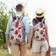 thumbnail image 4 of Fotbe Leaves And Anemone Flowers In Red Grey Mochila de Lona con Estampado, Mochila Duradera, Mochila Versátil de Alta Calidad, Mochila Compacta Vintage-Small, 4 of 5