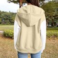 thumbnail image 5 of cocolona Womens Zip Up Hoodie Fall Winter Long Sleeve Drawstring Hooded Jacket Color Block Oversized Sweatshirts Tops with Pockets, 5 of 6