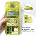 thumbnail image 2 of Calculadora Científica Multifunción Luxmoc, Estuche Transparente con Pantalla de Tiempo, Calculadora Científica Amarilla, 2 of 6