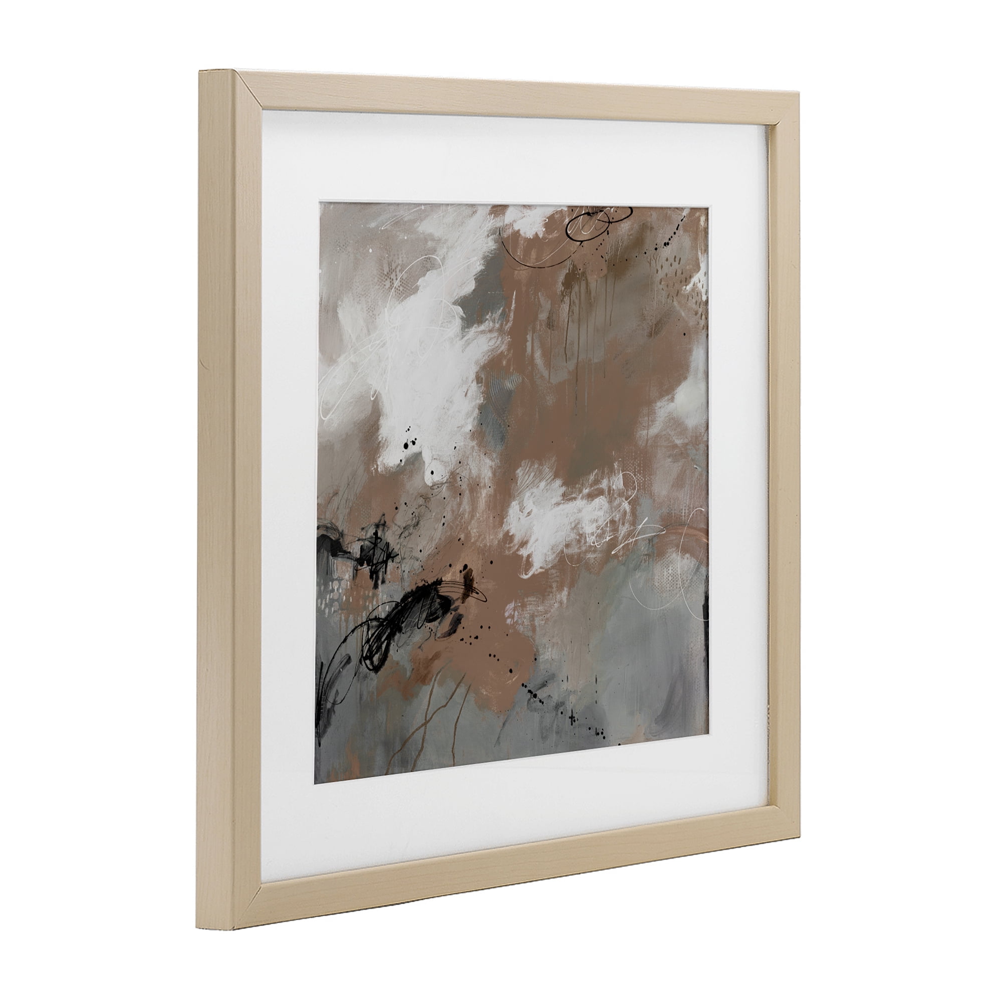 Stupell Industries Brown & Grey Brushwork Birch Framed Print Under Glass, design by Ruth Fromstein
