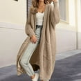 thumbnail image 3 of Breezora Trendy Lightweight Long Sleeve Open Front Cardigan for Women Soft Thin Casual Breathable Cover Up Duster XXL Size Beige, 3 of 5