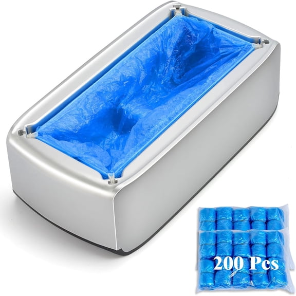 Shoe Covers Machine Automatic Shoe Cover Dispenser with 200pcs Disposable Plastic Shoe Cover for Home, Office, Supermarket, Factory, Hospital
