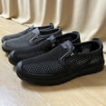 thumbnail image 3 of Men's Summer Breathable Hollow Mesh Casual Sneakers, Outdoor Wear-Resistant Work Lightweight Sports Trendy Shoes, 3 of 6