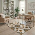 thumbnail image 2 of ODIKA Boho Hallway Vintage Sprigs Asymmetric Tossed Florals Hallways for Dorm Room, Small Living Apartment, Stain Resistant Low Profile, 2 of 7