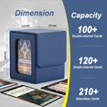 thumbnail image 2 of Vitrina doble MTG Deck Box Stepane de piel sintética azul, 2 of 6