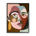 thumbnail image 2 of Stupell Industries Contemporary Abstract Face Abstract Painting White Framed Art Print Wall Art, 2 of 5