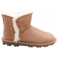thumbnail image 3 of Kirkland Signature Kid's Girls Shearling Sheepskin Boot - Warm Easy On Winter Boot (Chestnut, 4 Big Kid), 3 of 3