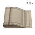 thumbnail image 3 of Uxcell Place Mats, 450x300mm Table Mats Pack of 2 Washable Woven Placemat Khaki, 3 of 6