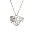 thumbnail image 2 of Delight Jewelry Silvertone Large Open Filigree Heart Let Things Go Fall Zoey Charm Necklace, 28", 2 of 4