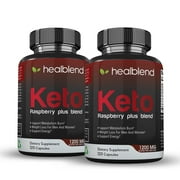 Healblend Raspberry Keto Plus Supplement - Ketones Diet Pills, Advanced Weight Loss Support, Promotes Ketosis for Women and Men - 2-pack