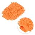 thumbnail image 5 of Uxcell Large Double-Side Microfiber Soft Chenille Dusting Wash Mitten Orange 2 Pack, 5 of 5
