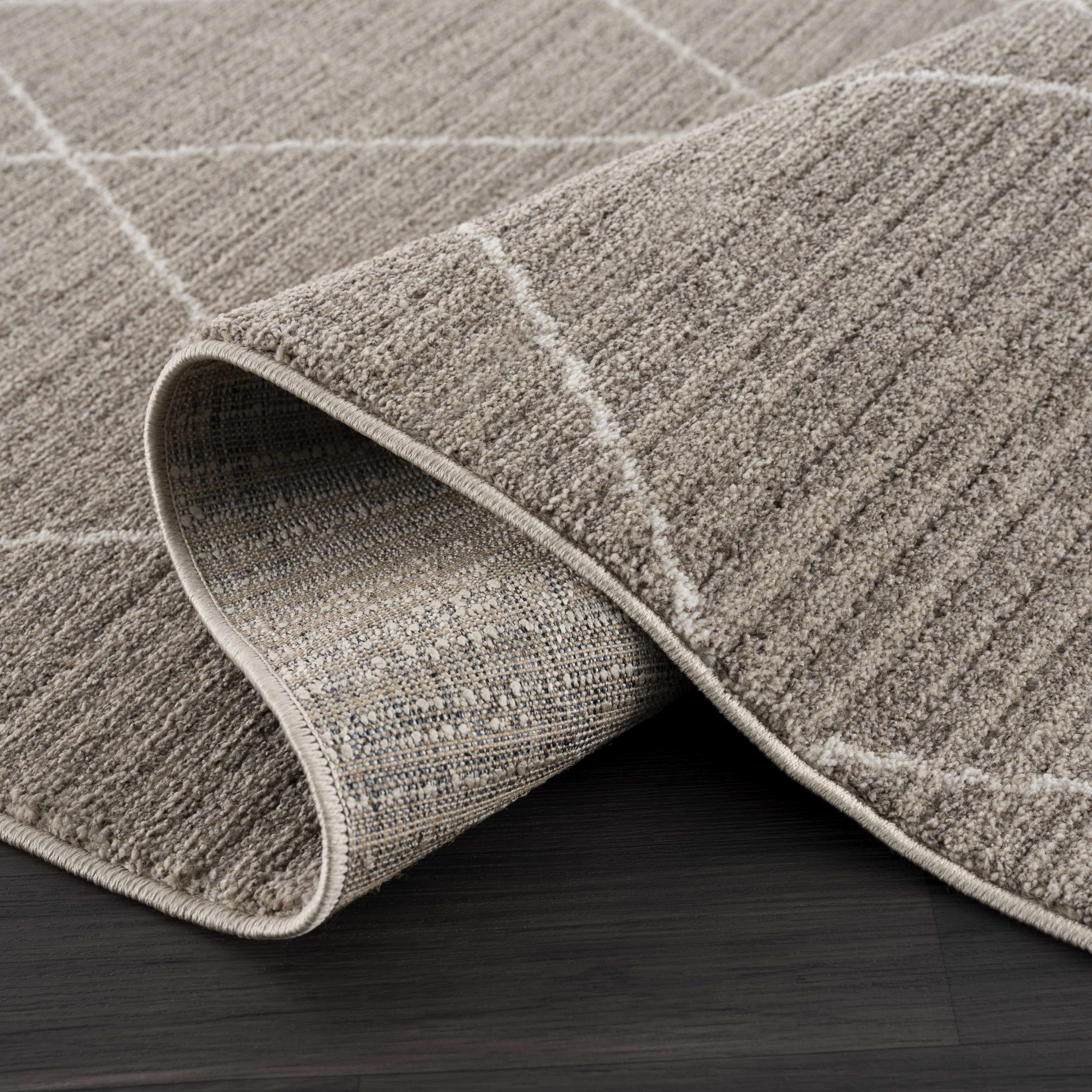 Hauteloom Casablanca Collection Living Room Bedroom Area Rug - Cozy Moroccan Farmhouse Carpet - Brown, White - 3'11" x 5'7"