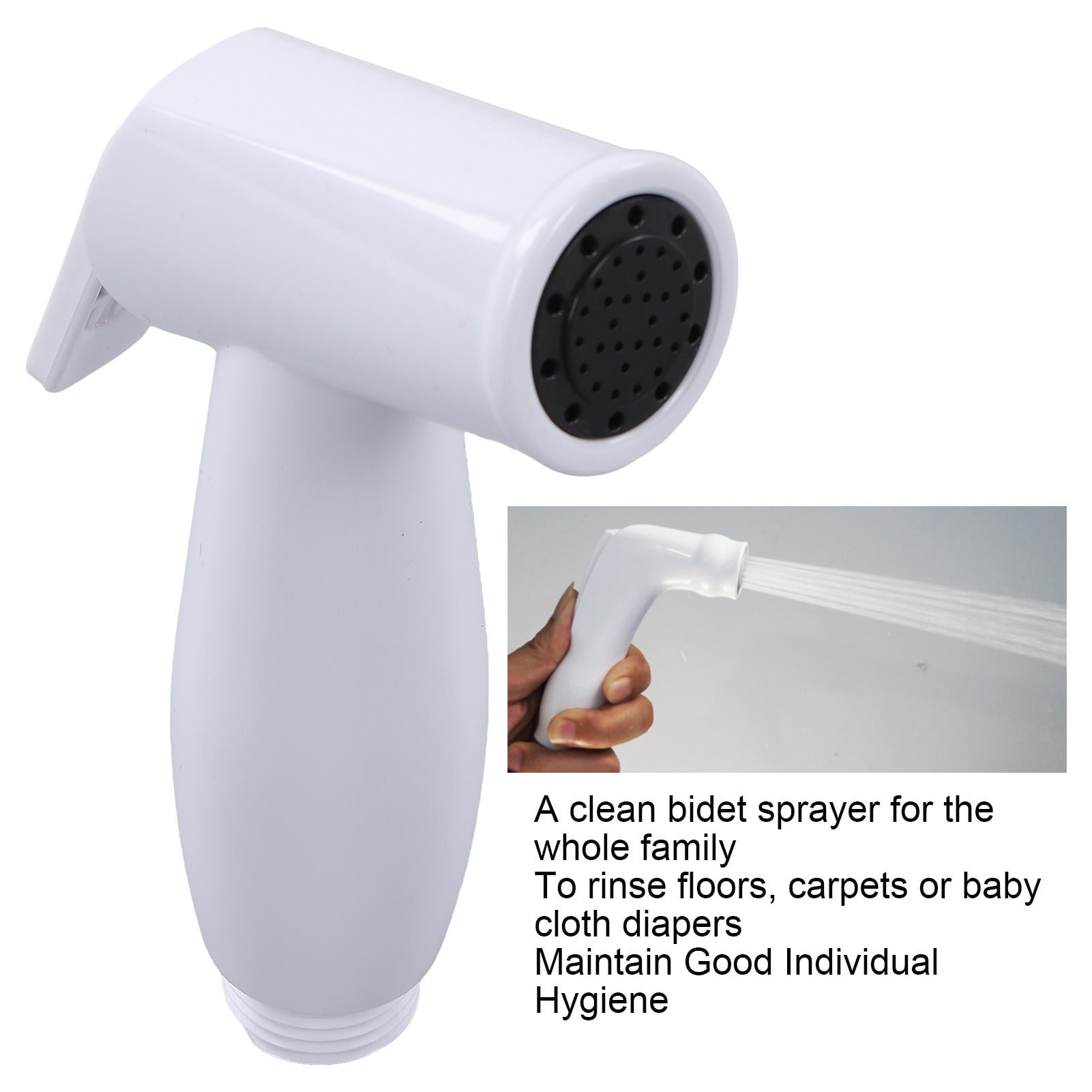 BIMZUC Handheld Bidet Sprayer G1/2 Thread – 3‑Piece Set, Durable ABS & PVC, Ideal for Toilet, Dog Shower, Floor & Carpet Cleaning, Glossy Edges, Family‑Friendly