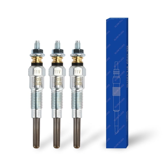 Techie 3 PCS Glow Plug 16851-65510 16851-65512 Fits For Kubota D722 D902 D905 D1005 D1105 V1505 V1305, Tractor B1700D B1700E ZD326 ZD331, Mower BX1800D BX1830D,UTV RTV900 Replace for NGK YE-01