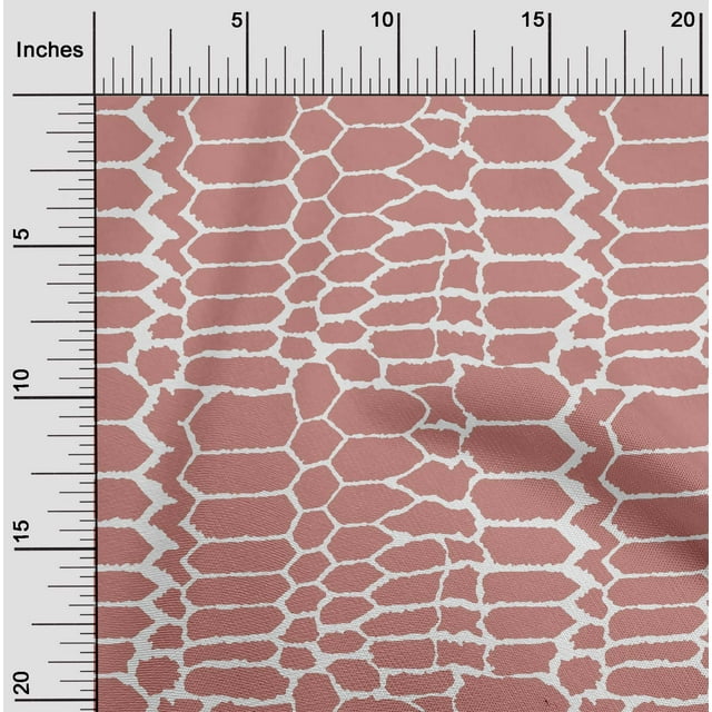 oneOone Georgette Viscose Dusty Rose Fabric Snake Animal Skin Sewing Craft Projects Fabric Prints By Yard 42 Inch Wide