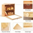 thumbnail image 4 of CHIKANSTORE Bread Box 2 Tier Corner ,Black Bread Box Modern Corner, Storage Container and Holder for Kitchen Countertop for Homemade Bread Airtight Loaf, Vintage Storage for Homemade Bread(1PC), 4 of 8