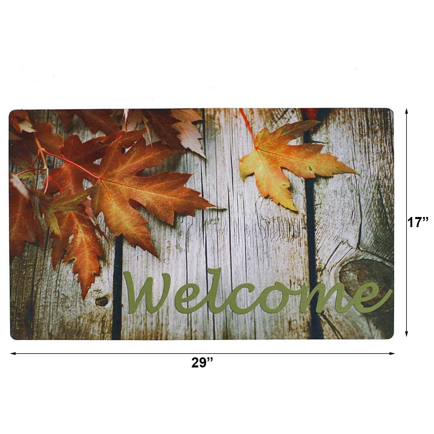 Welcome Doormat, Entrance Mat Floor Mat Rug for Indoor Outdoor Front Door with Non-Slip Rubber Backing