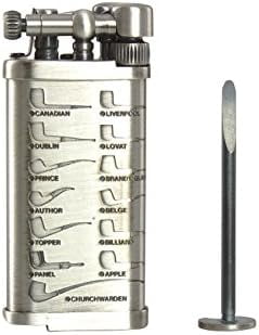 Old Boy Silver With Pipe Shapes Pipe Lighter