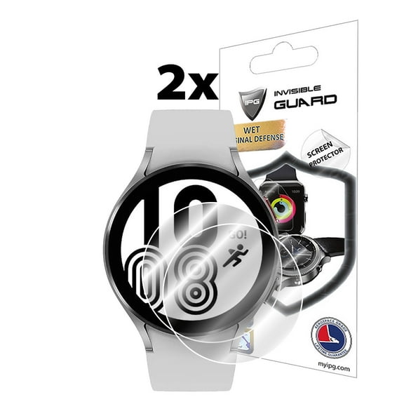 IPG for Samsung Galaxy Watch 4 44mm Smart Watch Screen Protector (2 Units) Invisible Ultra HD Clear Film Anti Scratch Guard-Smooth/Self-Healing/Bubble -Free for 4 44mm