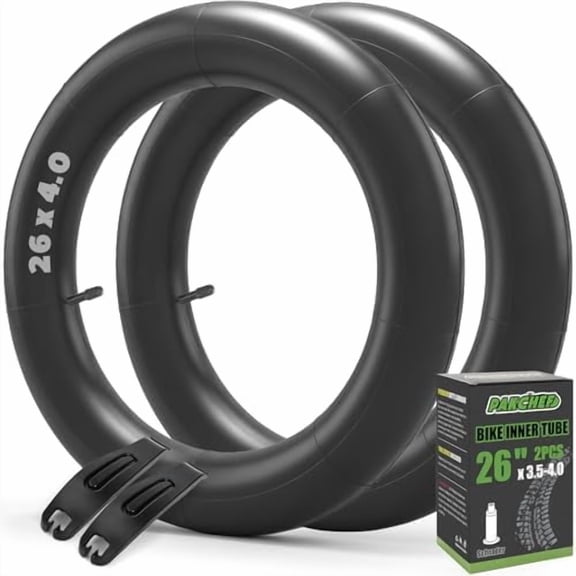26x4.0 Fat Bike Tube 32mm Schrader Valve - 2-Pack Butyl Rubber Inner Tubes for Electric Bicycle & Mountain Bikes with 2 Tire Levers$$Sport & Recreation Other