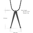 thumbnail image 2 of Rock Drum Stick Urn Pendant Urn Necklace for Men Stainless Steel Cross Drumstick Necklace, Drummer Music Charm Memorial Keepsake Jewelry, 2 of 7