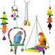 thumbnail image 1 of Juego de 6 piezas de juguetes para pájaros, juguetes para loros, suministros para pájaros, juguetes para pájaros Rojo Verde, 1 of 5