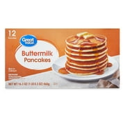 Great Value Buttermilk Pancakes, 16.5 oz, 12 Count (Frozen)