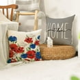 thumbnail image 2 of Home Sweet Home Poppy Throw Pillow Covers, 18x18 Inch Spring Summer Seasonal Decorations for Home Set of 4, 2 of 6