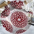 thumbnail image 2 of Modern Floral Circles Design Area Rugs 6' 6" Red (6' 6" Diameter), 2 of 10