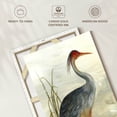 thumbnail image 6 of Elephant Stock Grey Heron Wall Art - Vertical Canvas Wall Art - Hallway Wall Decor - Animal Canvas - Green And Red Decor By Aimee Wilson - 20" x 30", 6 of 8