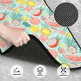 thumbnail image 3 of Pofeuu Bright Peach Print Car Foot Mat Set of 4 Pieces - All-Weather Full Set Floor Mats for Cars Trucks SUVs, 3 of 7