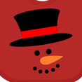 thumbnail image 4 of Inktastic Snowman with Top Hat and Carrot Nose Boys or Girls Baby Bib, 4 of 4