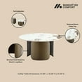 thumbnail image 4 of Manhattan Comfort Monica Ensemble Moderne de 2 Pcs Table Basse et Table d'Appoint en Or, 4 of 16