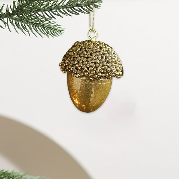 Golden Foam Christmas Ball Special Shaped Pendant Glitter Christmas Tree Ornaments