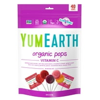 YumEarth Organic Lollipops, Vitamin C, Assorted Flavors, 8.5 oz, 40 Ct