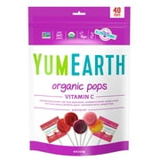 Yum Earth Organic Vitamin C Lollipops, 8.7 Oz, 40 Count Bag
